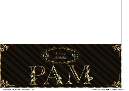 Black & Gold DL name card (Pam)