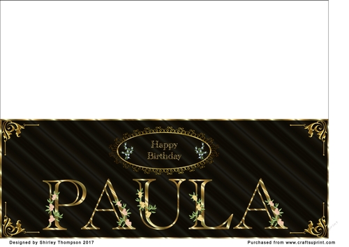 Black & Gold DL name card (Paula)