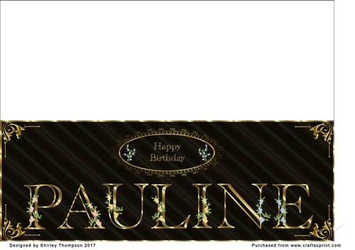 Black & Gold DL name card (Pauline)
