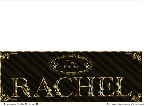 Black & Gold DL name card (Rachel)