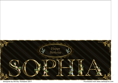 Black & Gold DL name card (Sophia)