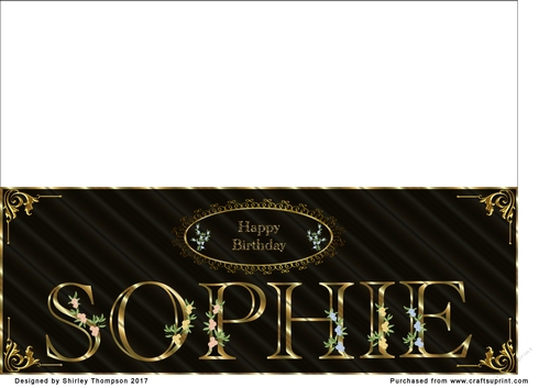 Black & Gold DL name card (Sophie)