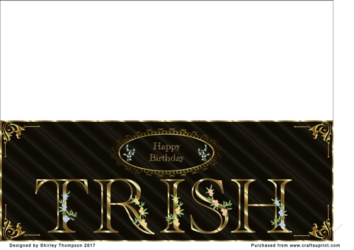 Black & Gold DL name card (Trish)