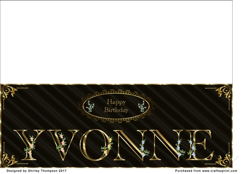 Black & Gold DL name card (Yvonne)