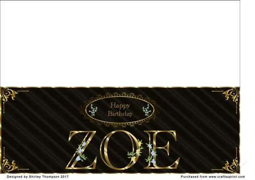 Black & Gold DL name card (Zoe)