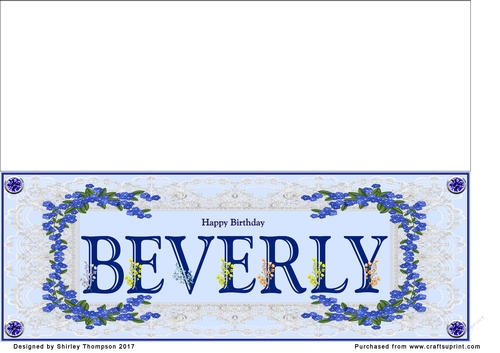 Blue DL name card (Beverly)
