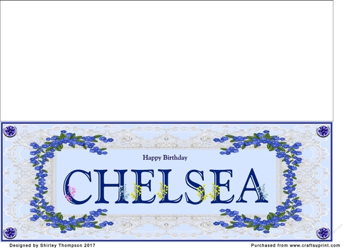 Blue DL name card (Chelsea)