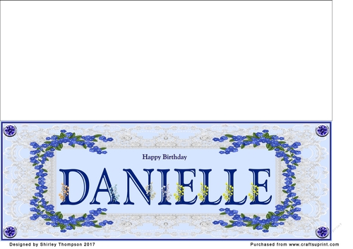 Blue DL name card (Danielle)
