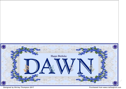 Blue DL name card (Dawn)