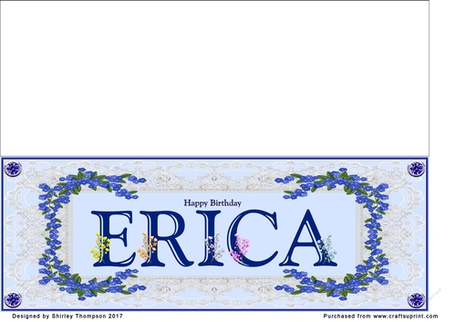 Blue DL name card (Erica)