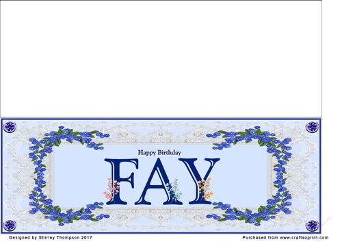Blue DL name card (Fay)