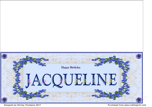 Blue DL name card (Jacqueline)