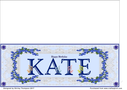 Blue DL name card (Kate)