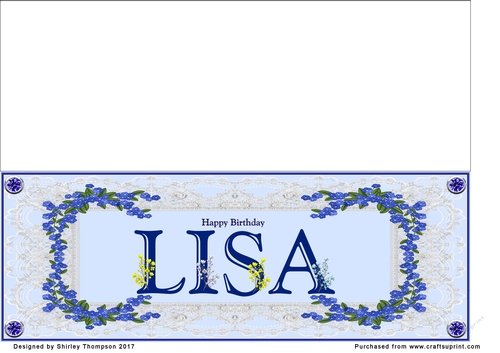 Blue DL name card (Lisa)