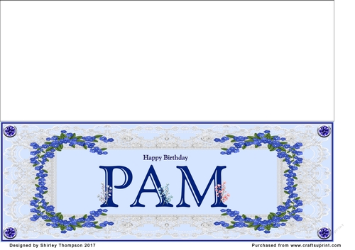 Blue DL name card (Pam)