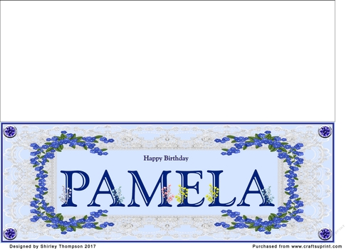 Blue DL name card (Pamela)