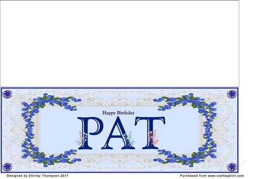 Blue DL name card (Pat)