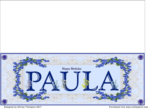 Blue DL name card (Paula)