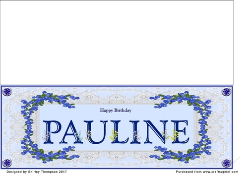 Blue DL name card (Pauline)