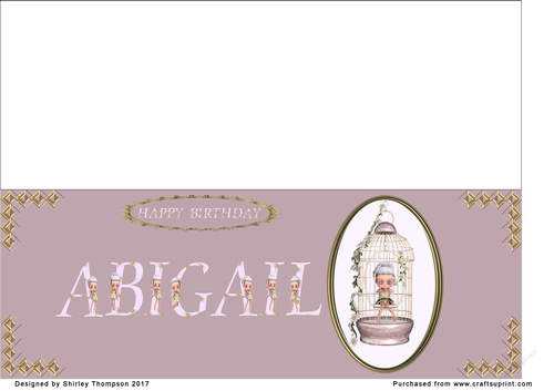 Large fairy DL name card (Abigail)