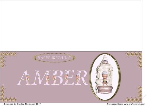 Large fairy DL name card (Amber)
