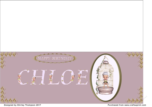 Large fairy DL name card (Chloe)