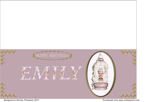Large fairy DL name card (Emily)