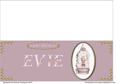 Large fairy DL name card (Evie)