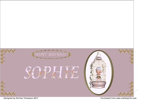 Large fairy DL name card (Sophie)
