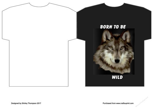 Born to be wild t-shirt shaped card.