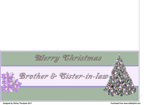 Pastel Christmas tree DL card (Brother & Sister-in-law)