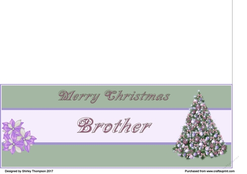 Pastel Christmas tree DL card (Brother)