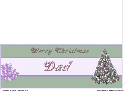 Pastel Christmas tree DL card (Dad)
