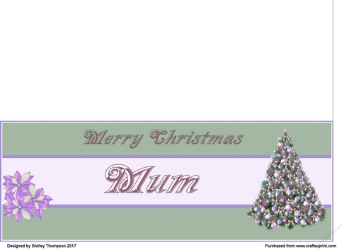 Pastel Christmas tree DL card (Mum)
