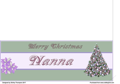 Pastel Christmas tree DL card (Nanna)