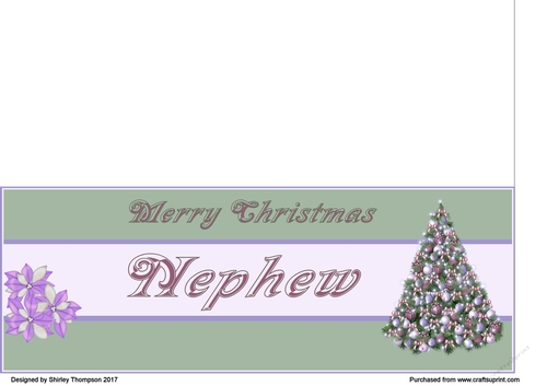 Pastel Christmas tree DL card (Nephew)