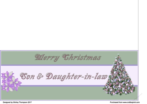 Pastel Christmas tree DL card (Son & Daughter-in-law)