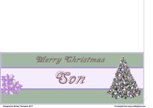 Pastel Christmas tree DL card (Son)