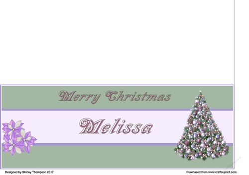 Pastel Christmas tree DL name card (Melissa)