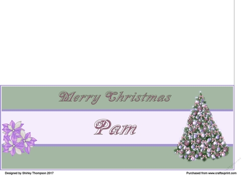Pastel Christmas tree DL name card (Pam)