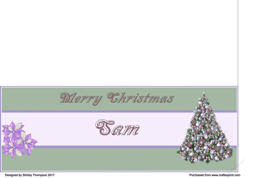 Pastel Christmas tree DL name card (Sam)