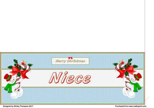 Snowman DL card (Niece)