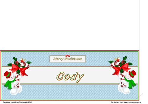Snowman DL card (Cody)