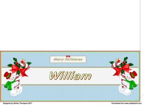 Snowman DL card (William)