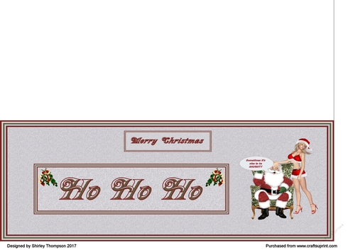 Naughty Santa male DL card