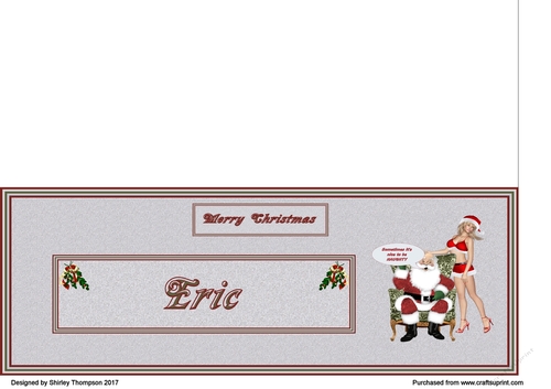 Naughty Santa male DL name card (Eric)