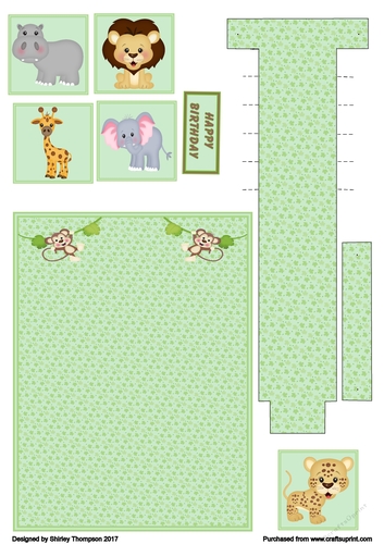 Kids jungle animal waterfall sheet.