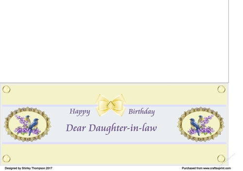 Floral birds DL birthday card (Daughter-in-law)