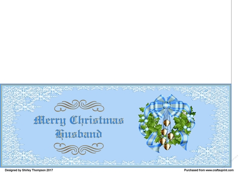 Blue snowflake DL card (Husband)