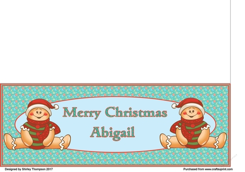 Gingerbread men DL card (Abigail)